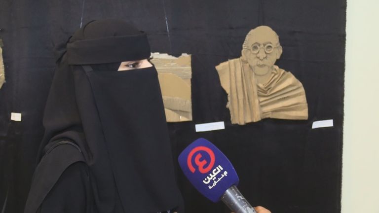 إحدى لوحات المعرض