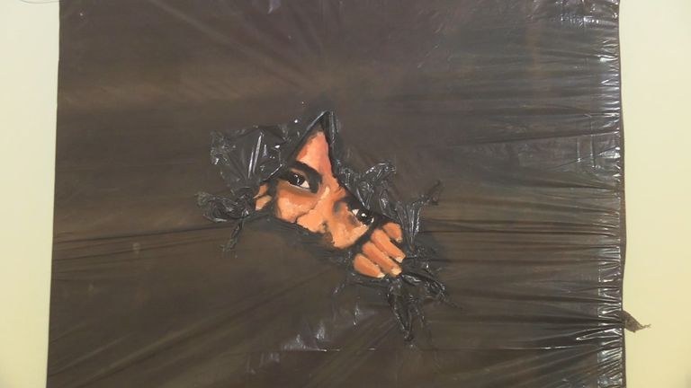 إحدى لوحات المعرض