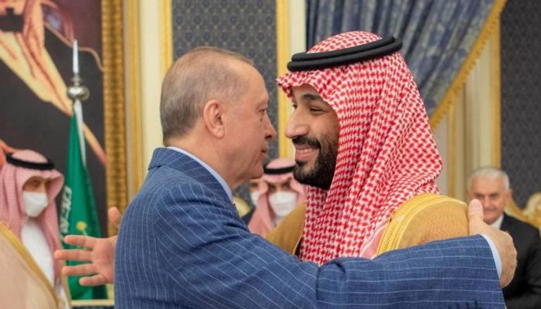 الأمير محمد بن سلمان مع أردوغان خلال زيارة الأخير للسعودية