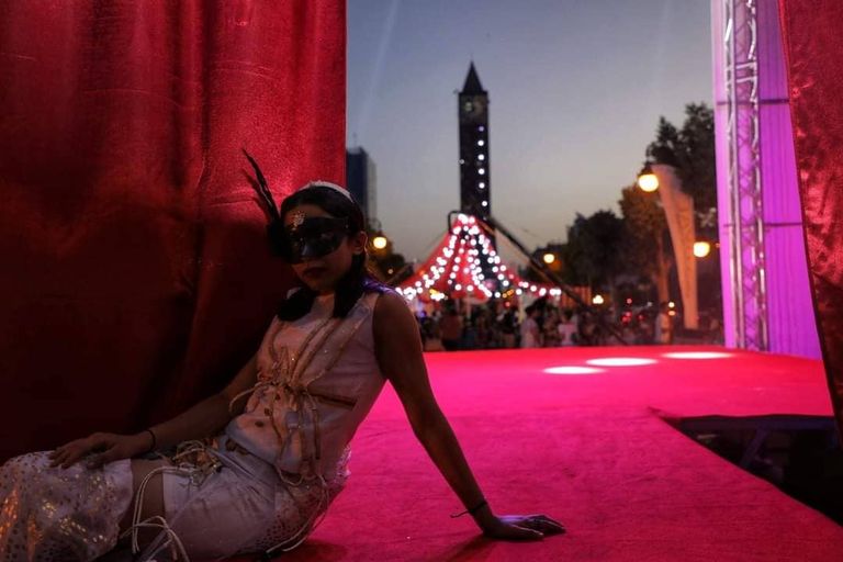 صورة من افتتاح مهرجان سيرك باباروني