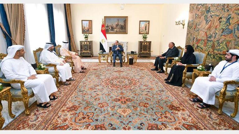 عبدالفتاح السيسي يلتقي الشيخ عبدالله بن زايد آل نهيان