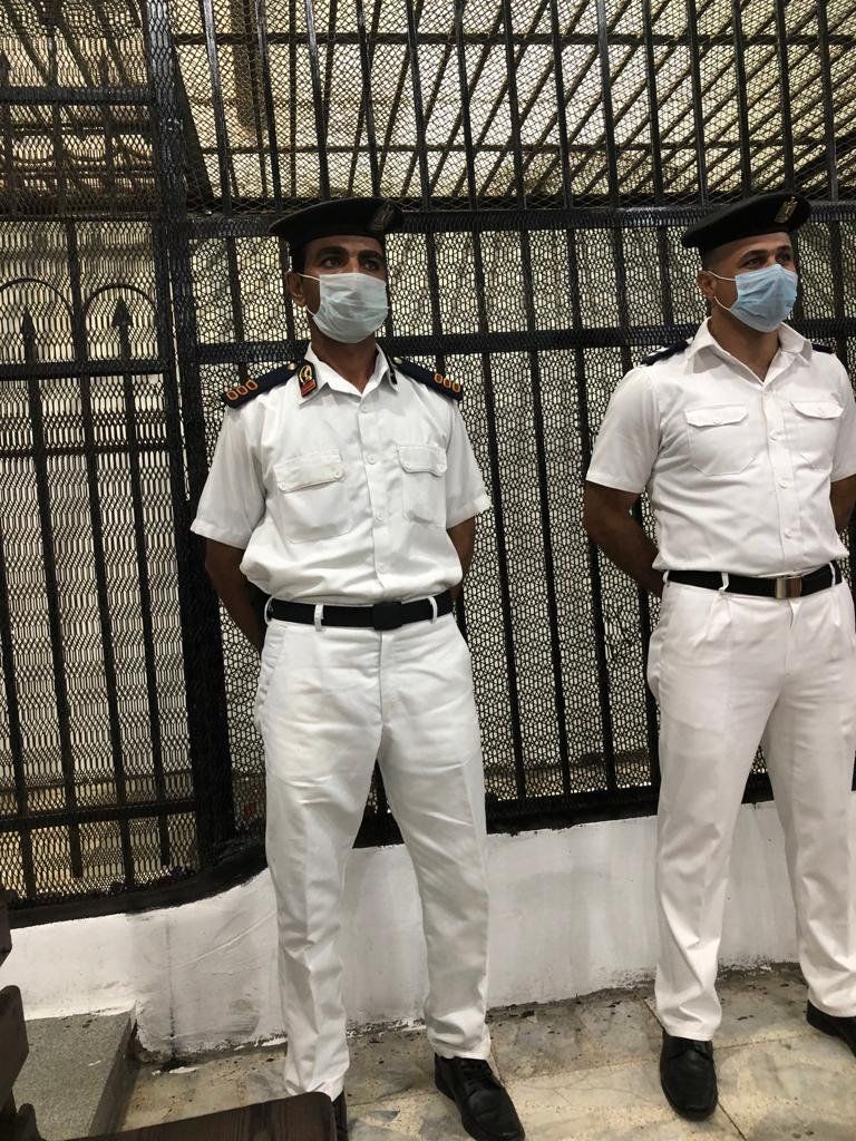 أسرة نيرة أشرف خلال جلسة المحاكمة