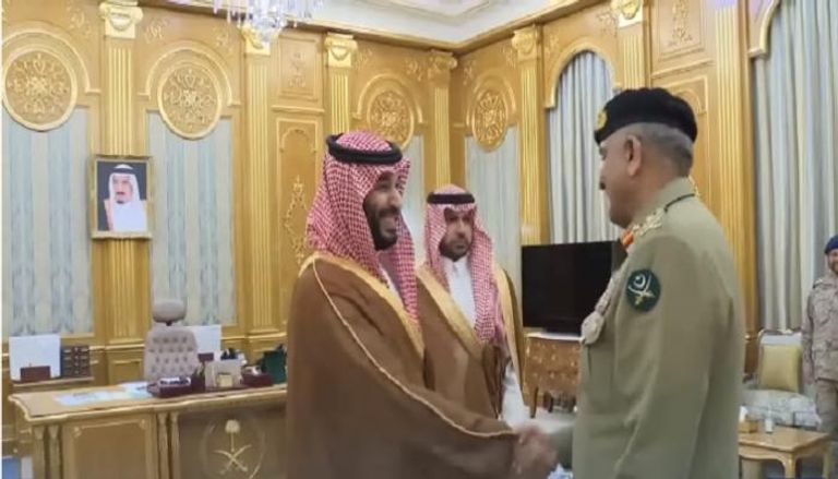 جانب من لقاء ولي العهد السعودي وقائد الجيش الباكستاني