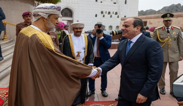 سلطان عمان السلطان هيثم بن طارق والرئيس المصري عبدالفتاح السيسي - العمانية