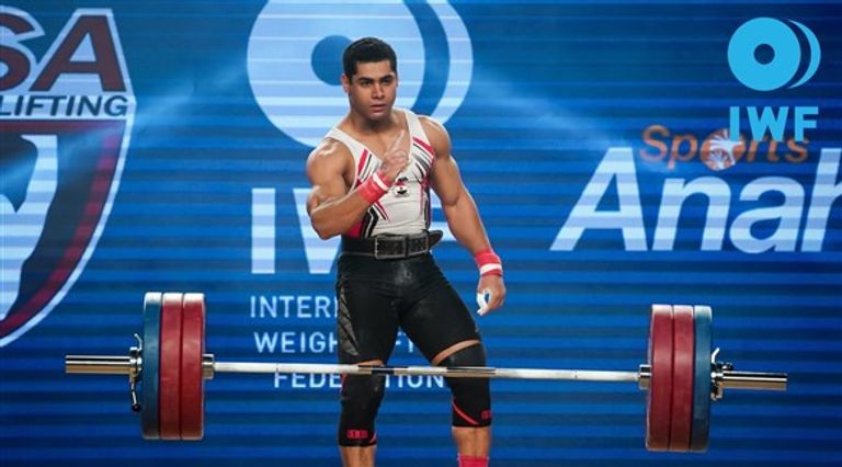 الرباع المصري محمد إيهاب بطل رفع الأثقال المصري محمد إيهاب