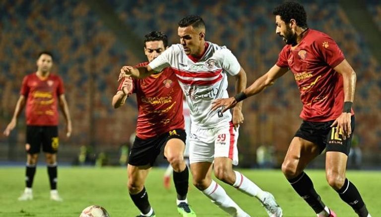 من مباراة الزمالك ضد سيراميكا كليوباترا في الدوري المصري