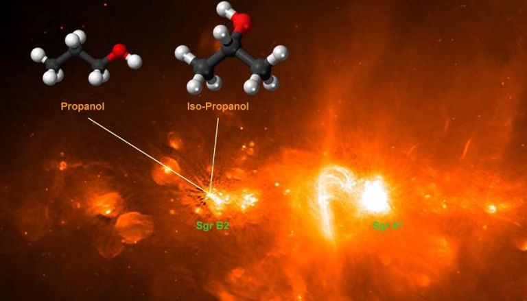اكتشاف الأيزو بروبانول في منطقة تشكل النجوم (Sgr B2)