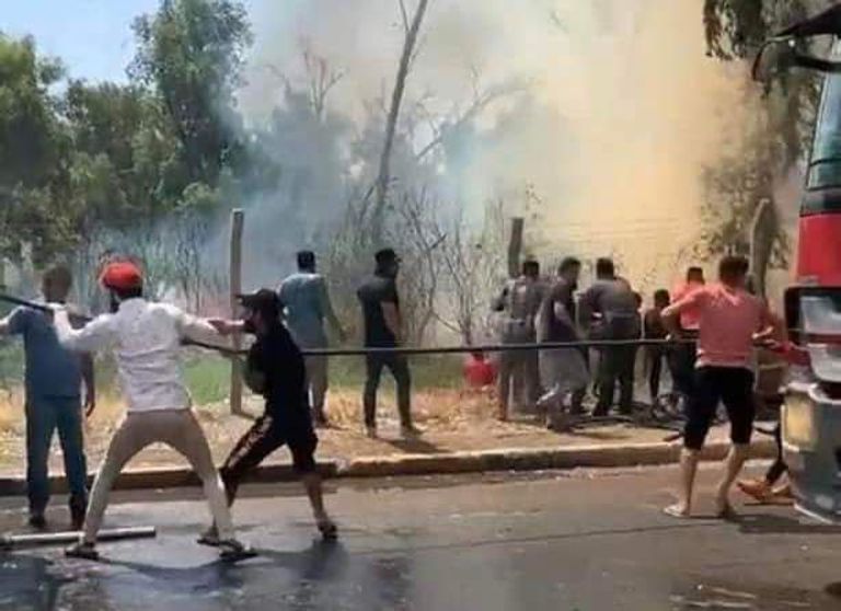 نيران متصاعدة في غابات الموصل