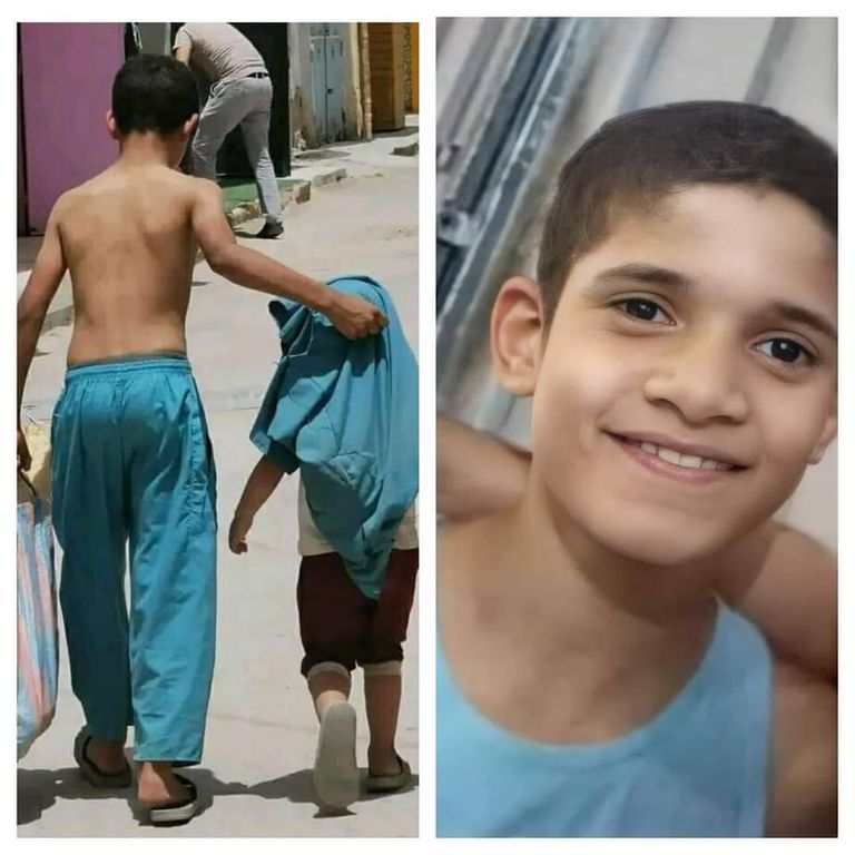 أبطال الصورة التي صنعت الحدث بالجزائر الطفل الجزائري حذيفة وملتقط الصورة