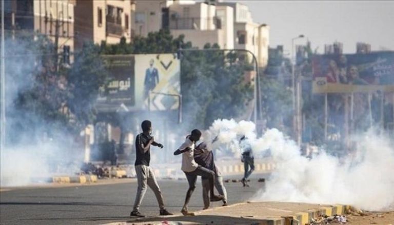 جانب من المظاهرات في أم درمان
