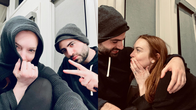 ليندسي لوهان وزوجها بدر شماس