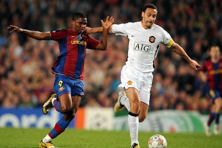 ريو فرديناند ضد برشلونة كريستيانو رونالدو وجيانلويجي بوفون