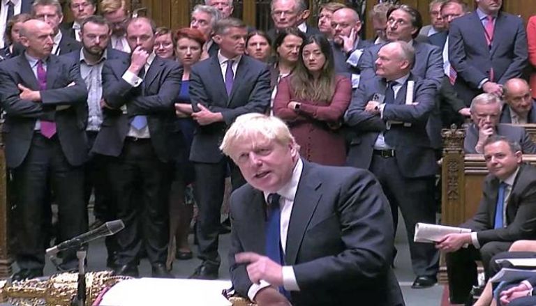 رئيس وزراء بريطانيا خلال الجلسة الأسبوعية للبرلمان - رويترز