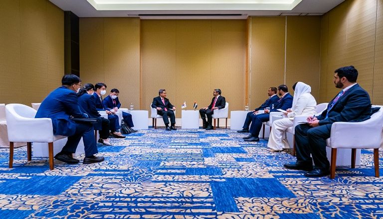 جانب من مشاركة الشيخ عبدالله بن زايد آل نهيان في الاجتماع