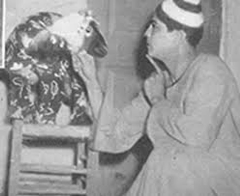 الفنانة شادية مع خروف العيد