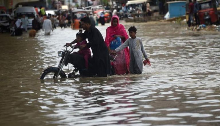 جانب من فيضانات باكستان