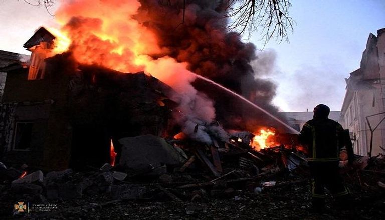 أثار الهجمات والقصف في الأزمة الروسية الأوكرانية