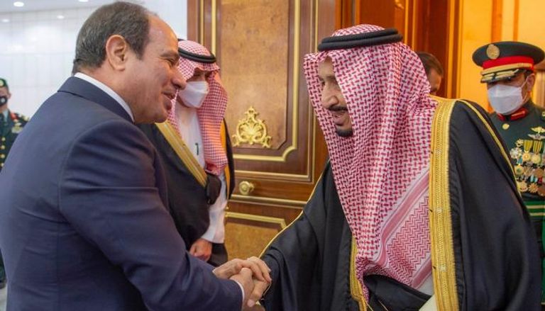 لقاء سابق يجمع الملك سلمان والرئيس المصري عبدالفتاح السيسي