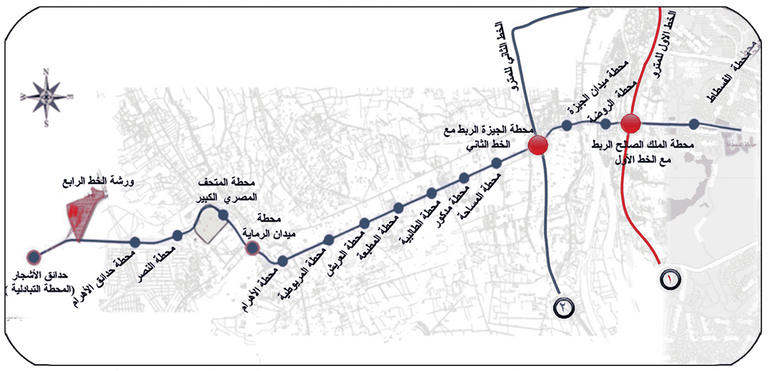 محطات الخط الرابع بمترو الأنفاق المصري