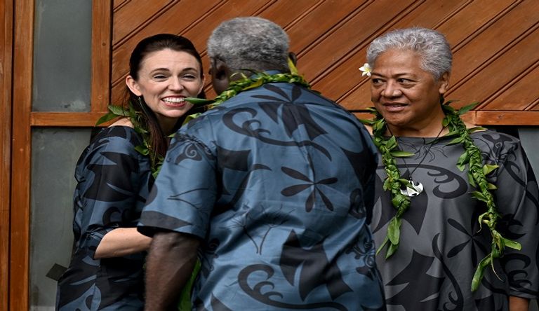 صورة جماعية لزعماء منتدى جزر المحيط الهادئ - الفرنسية