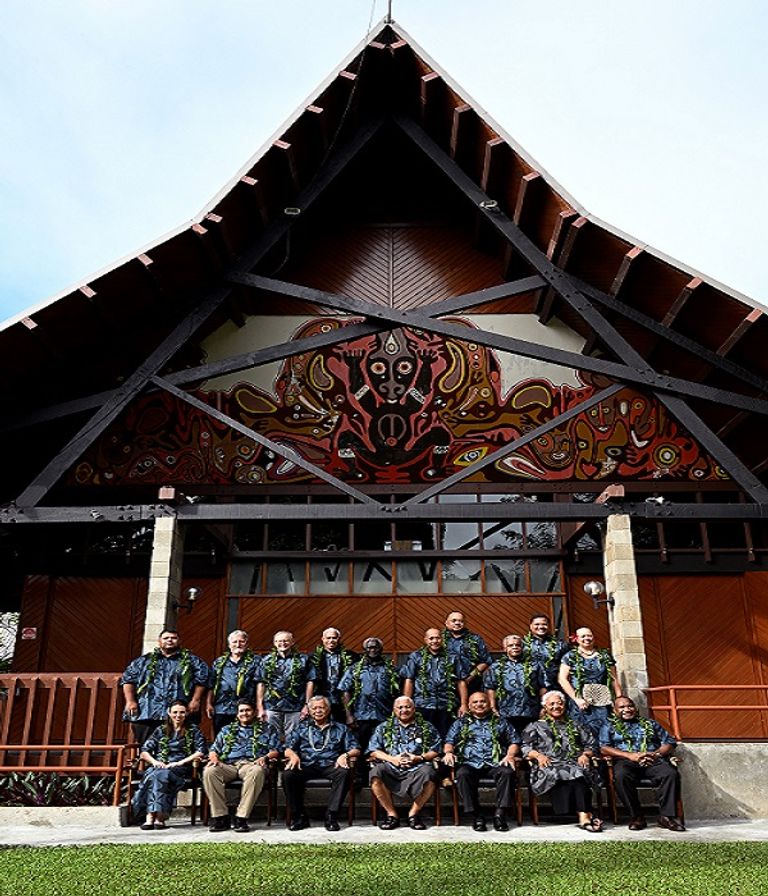 صورة جماعية لزعماء منتدى جزر المحيط الهادئ - الفرنسية