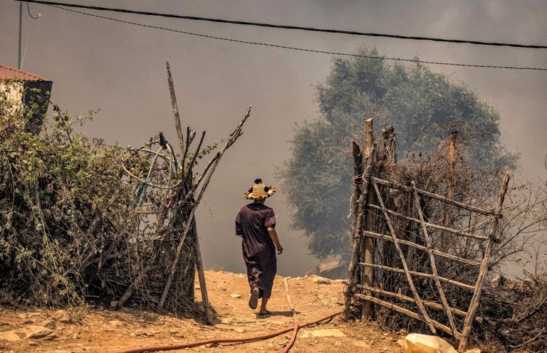 جانب من حرائق شمال المغرب