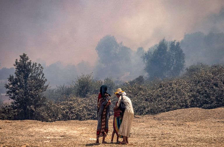 جانب من حرائق شمال المغرب