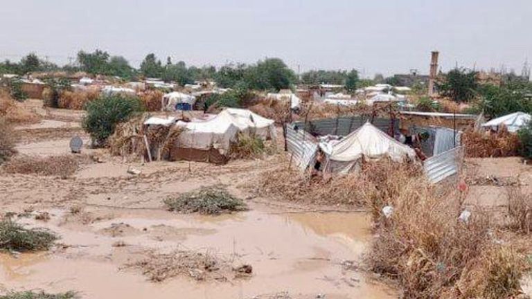 جانب من الآثار السلبية للمنخفض الجوي