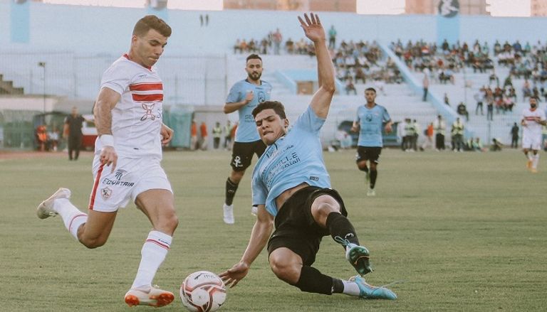 من مباراة الزمالك والمحلة في الدوري المصري