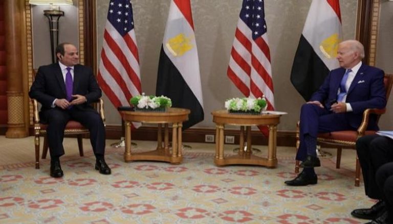 الرئيس الأمريكي يلتقي نظيره المصري في جدة