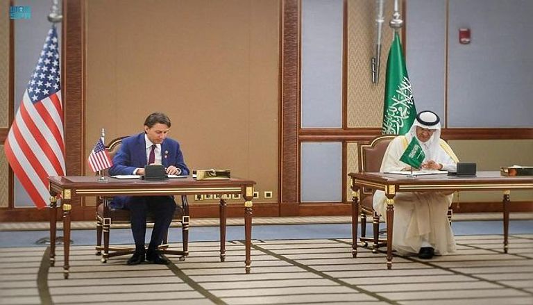 مراسم توقيع الاتفاقيات بين السعودية وأمريكا