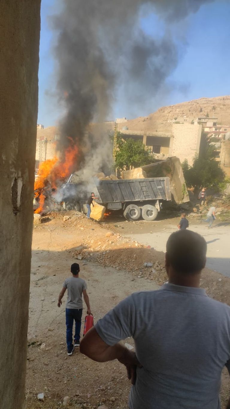 آثار الحادث