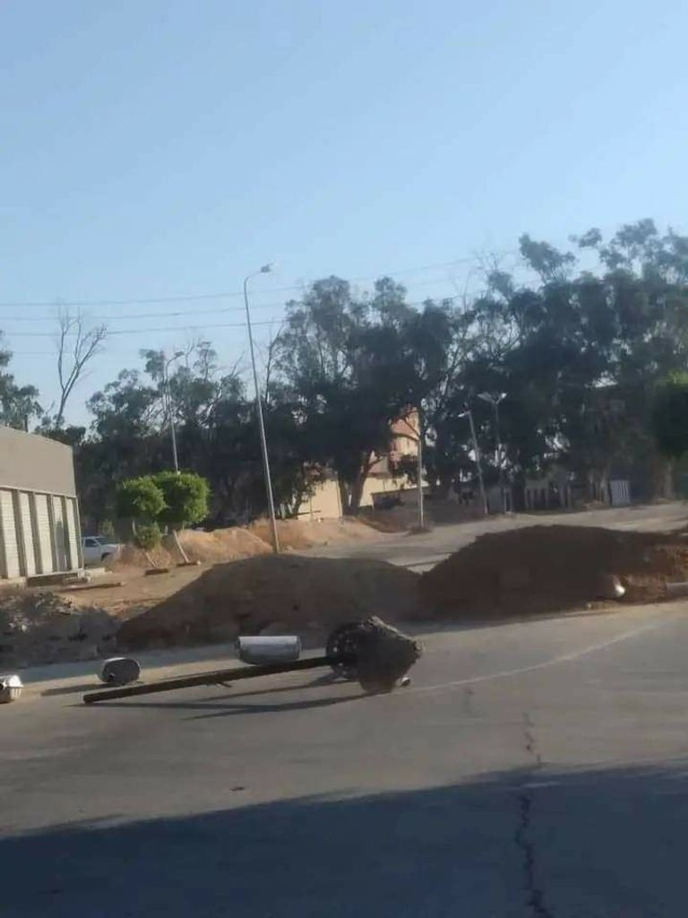 إغلاق الطريق الساحلي الدولي في صبراتة