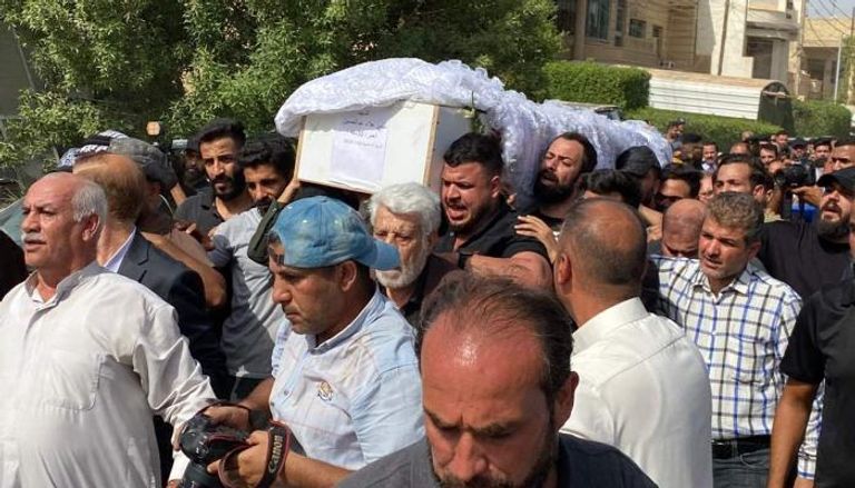 تشييع احد ضحايا القصف الذي طال المنتجع السياحي في كردستان