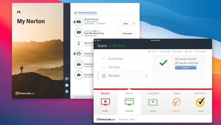 برنامج Norton 360 Deluxe MacBook Pro