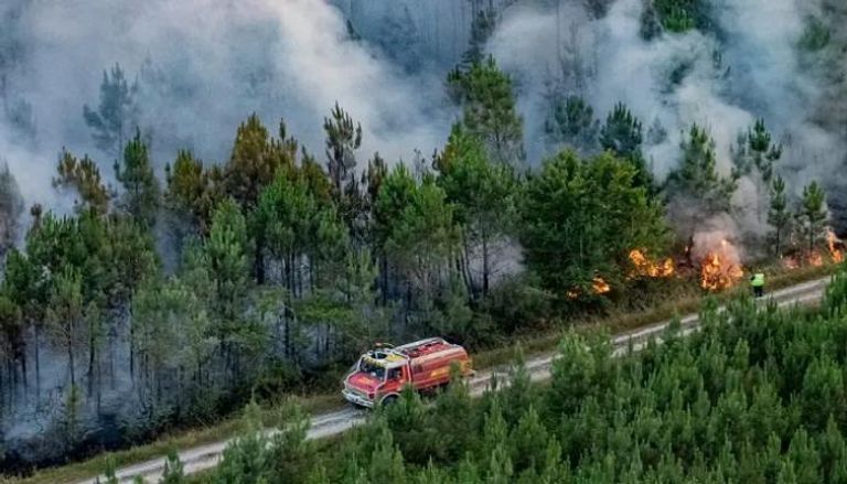 جانب من حرائق الغابات جنوب أوروبا