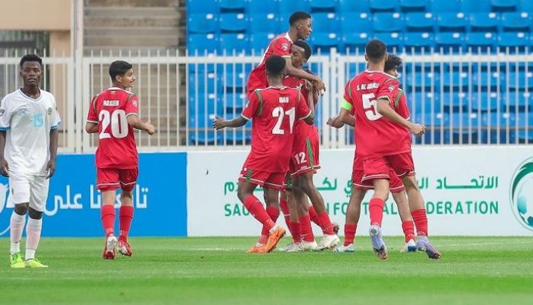 من مباراة عمان والصومال في كأس العرب للشباب