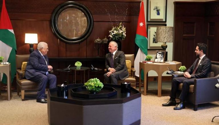 لقاء الرئيس الفلسطيني محمود عباس وملك الأردن عبدالله الثاني 
