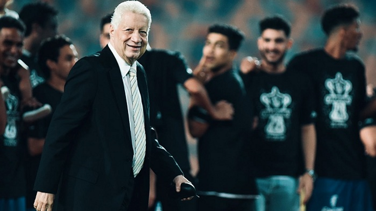 مرتضى منصور رئيس نادي الزمالك أشرف بن شرقي لاعب الزمالك المصري السابق