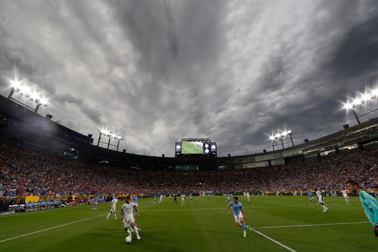 من مباراة مانشستر سيتي وبايرن ميونخ