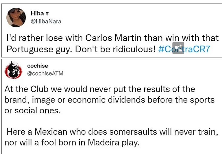 جمهور أتلتيكو يرفض رونالدو