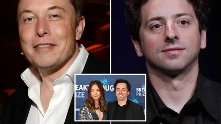 سيرجي برين ونيكول شاناهان وإيلون ماسك