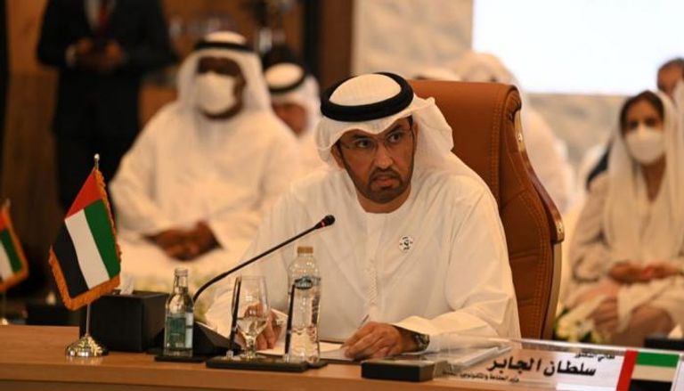 الدكتور سلطان بن أحمد الجابر وزير الصناعة بدولة الامارات خلال كلمته