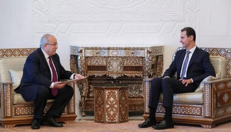 استقبال الرئيس السوري وزير الخارجية الجزائري