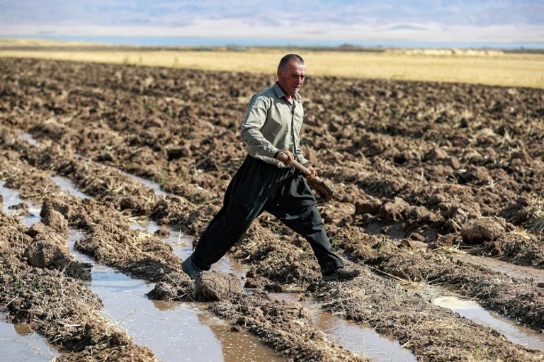 مياه بحيرة دوكان تقلصت بشدة