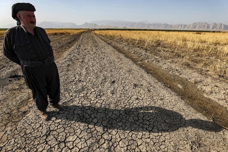 مياه بحيرة دوكان تقلصت بشدة