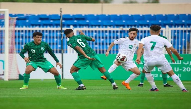المنتخب السعودي ضد العراق - كأس العرب للشباب 2022