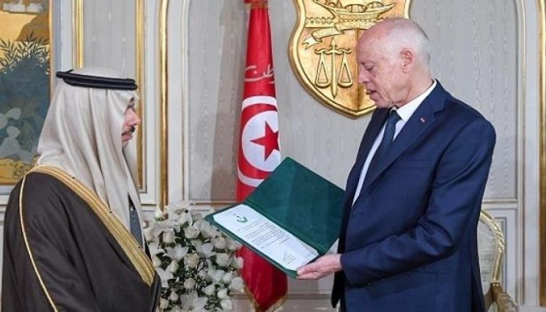 الرئيس التونسي مع وزير الخارجية السعودي- أرشيفية