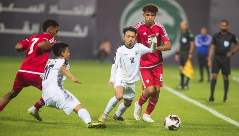 من مباراة اليمن والإمارات في كأس العرب للشباب