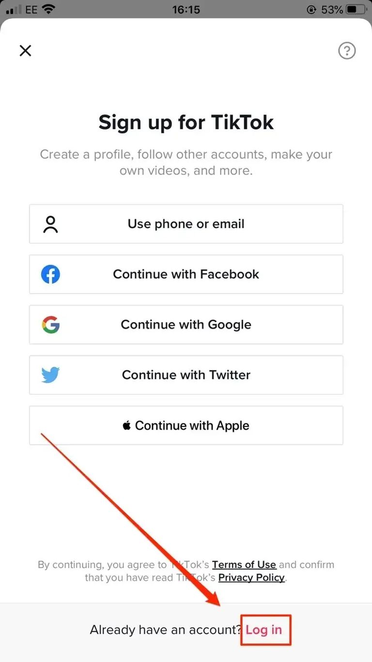حساب تيك توك
